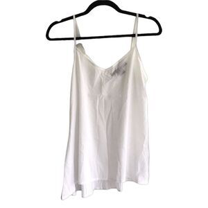 FRENCH CONNECTION white asymmetrical sleeveless cami tank top blouse XS